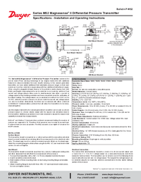 Thumbnail of document Manual - MS2 Magnesense II Differential Pressure Transmitter